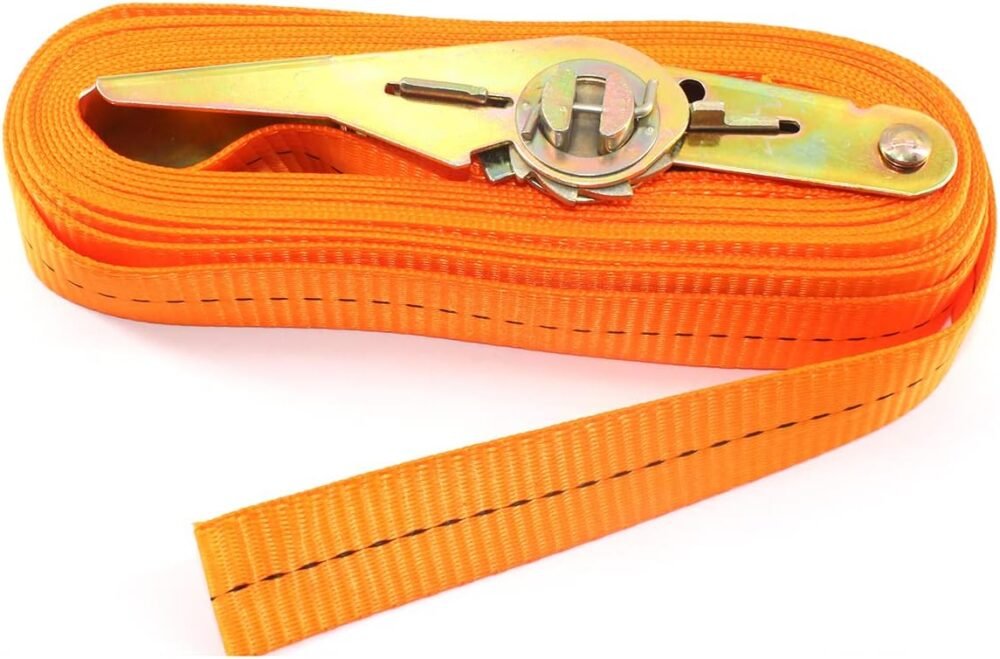 Ratchet Tie Down Strap Retractable, Heavy Duty Ratcheting Cargo Lashing Straps 3M Long 25MM Width 800kg Loading, Adjustable Tension Belts for Carrying Bag Luggage Bulky Objects for Car Motorcycle - Image 2