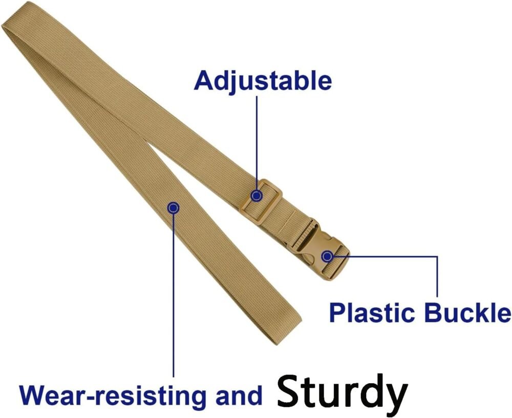 60" Long Utility Luggage Straps with Buckle Adjustable (Tan (4-Pack), 1.5" Wide - 60" Long) - Image 2