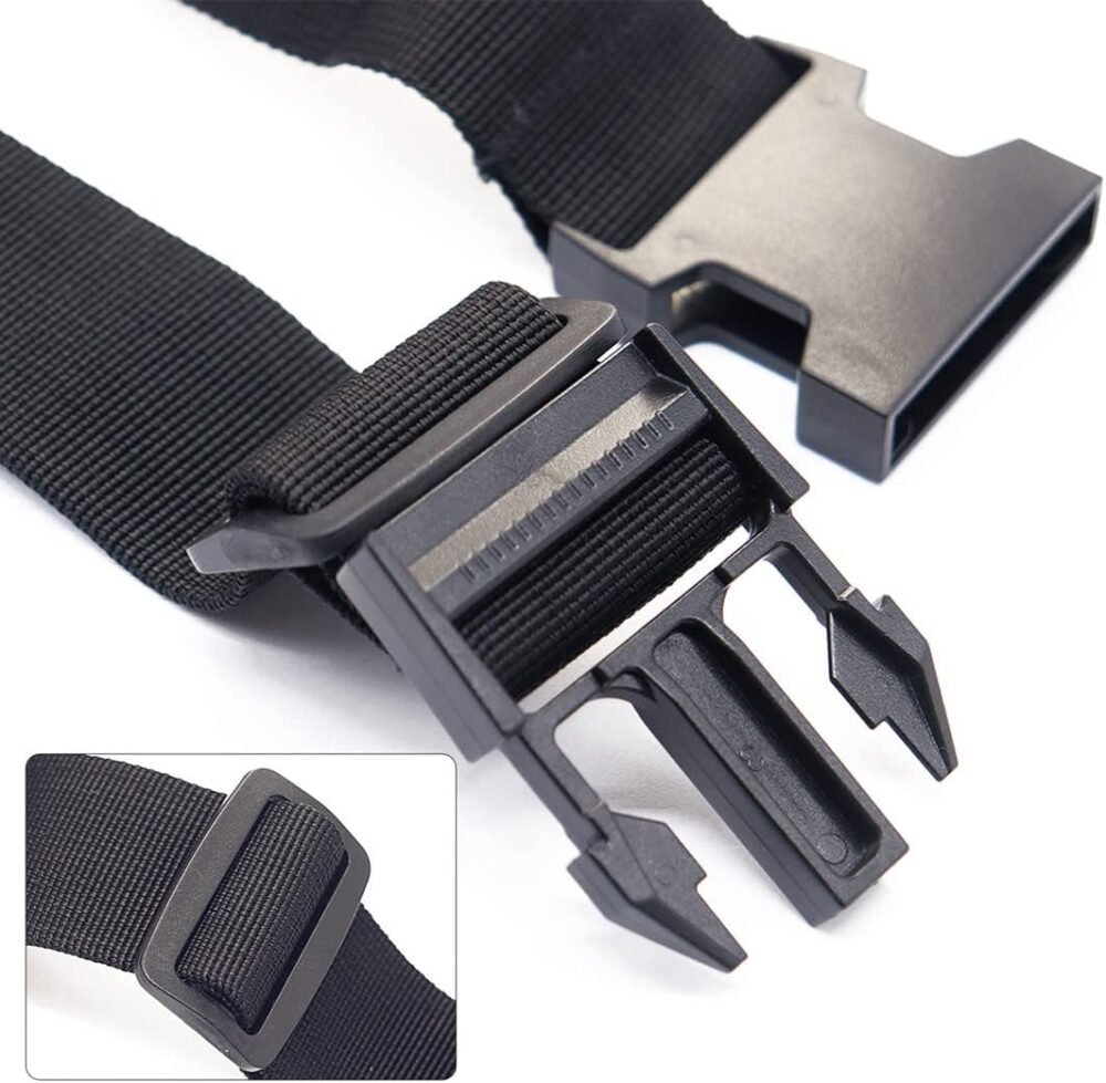Luggage Straps for Suitcases  Approved, Travel Accessories to Connect Two Suitcase, Add A Bag Luggage Strap for Carry On Your 3 Luggages Adjustable Buckle Belt, 2Pack Black - Image 2
