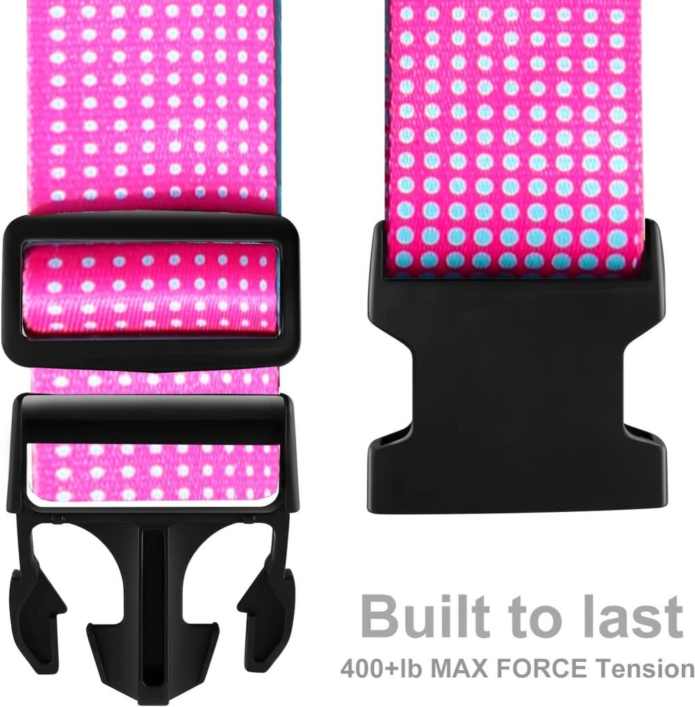 Luggage Straps for Suitcases  Approved 4 Pack Adjustable Suitcase Strap, Luggage Strap, Luggage Belt Strap, Bag Straps for Luggage. Buckle Straps Travel Accessories (Gradient Dot-4 Pack) - Image 2