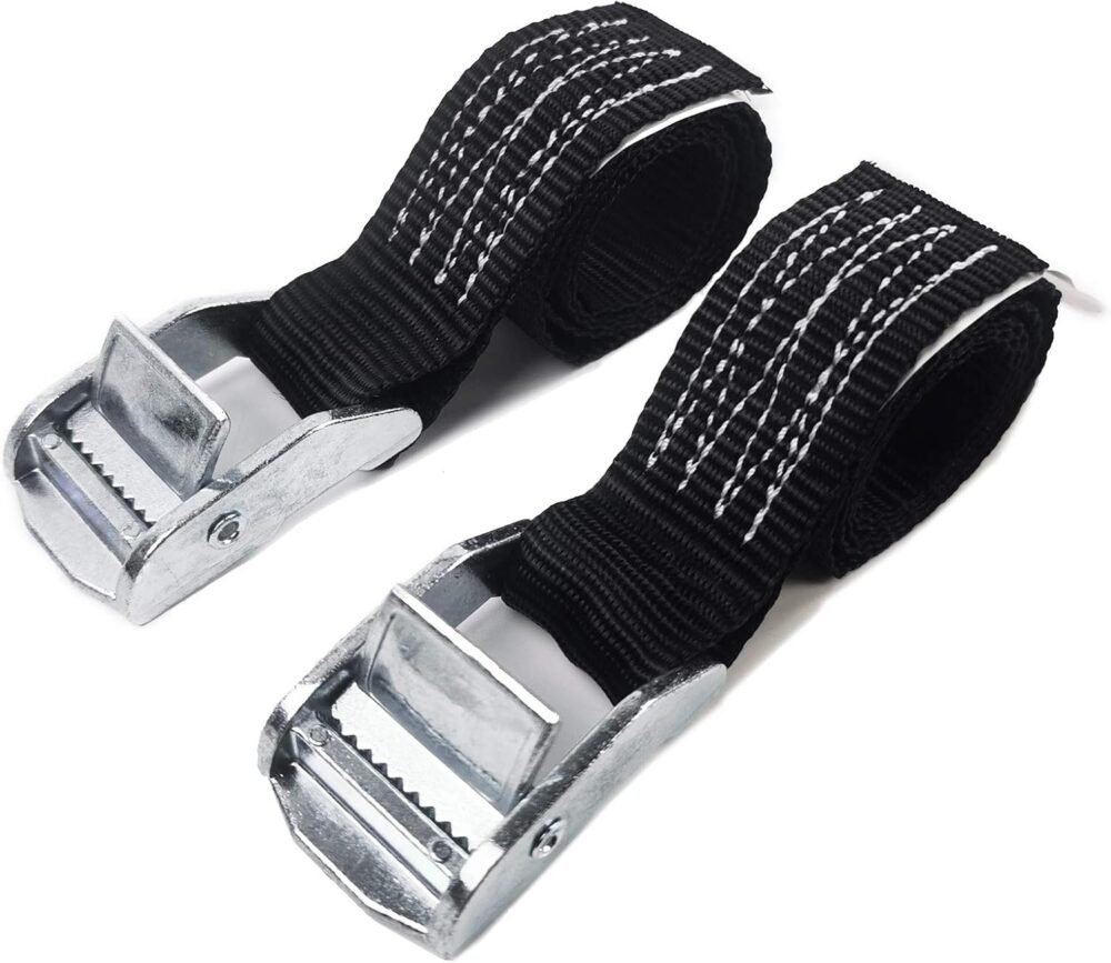 1500 lbs 1" x 2' Tie Down Straps, 2 Pack Adjustable Lashing Straps Ratchet Straps Heavy Duty Ratchet Tie Down Straps Cargo Straps with Cam Buckle Suitable for Carrying Various Cargo or Luggage