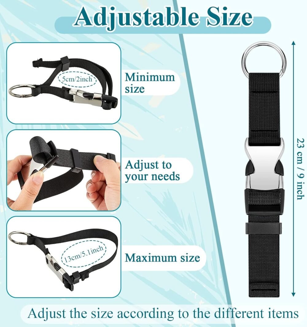 3 Pcs Add a Bag Luggage Straps Gripper Heavy Duty Jacket Valises Strap for Travel Belt with Buckle Adjustable Baggage(Black, Blue and Grey) - Image 2