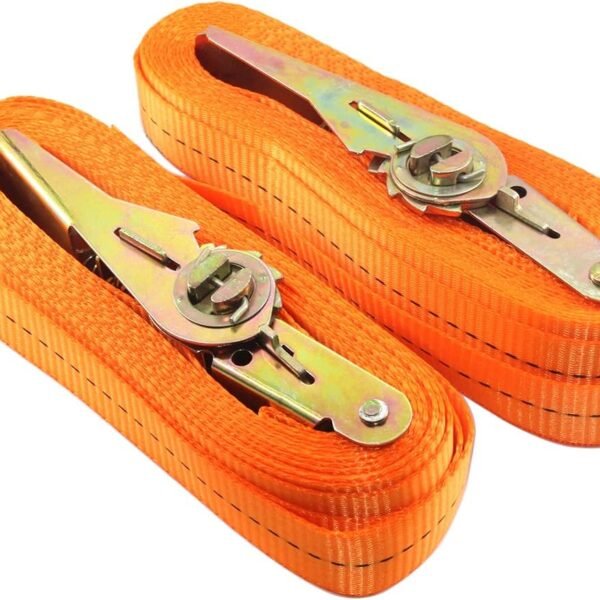 Ratchet Tie Down Strap Retractable, Heavy Duty Ratcheting Cargo Lashing Straps 3M Long 25MM Width 800kg Loading, Adjustable Tension Belts for Carrying Bag Luggage Bulky Objects for Car Motorcycle