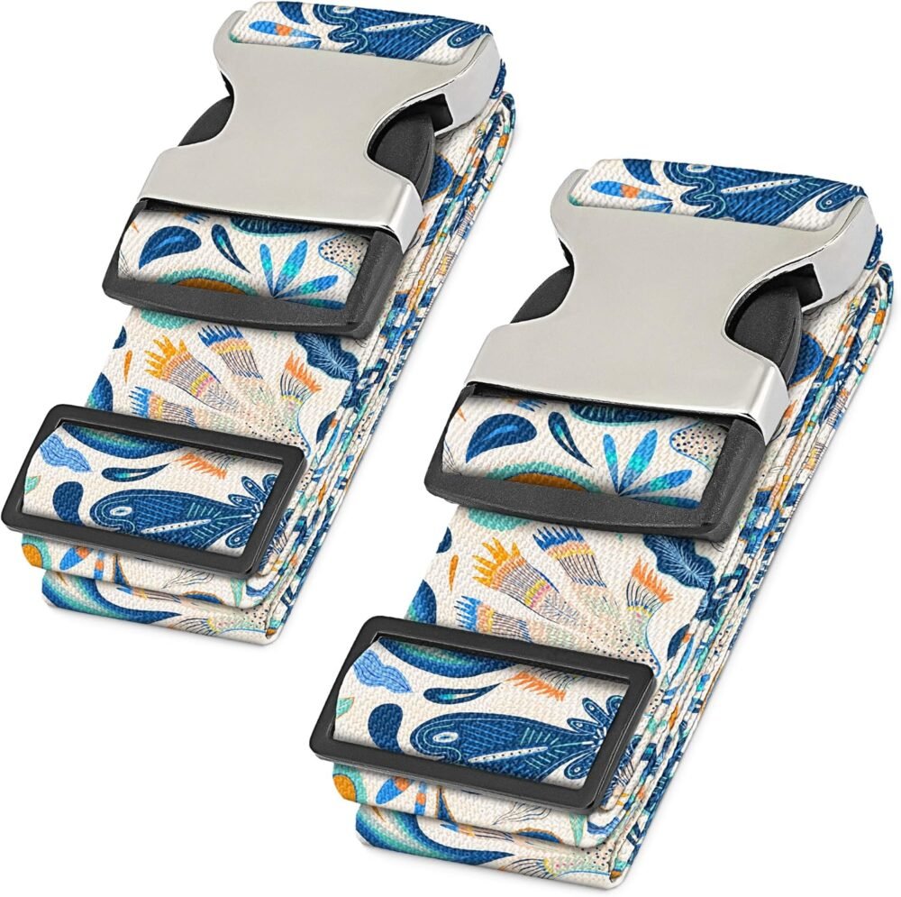 Luggage Straps for Suitcases and Carry-On (2-Pack) Heavy-Duty Secure Belts with 700+ lbs. Max Force Tension