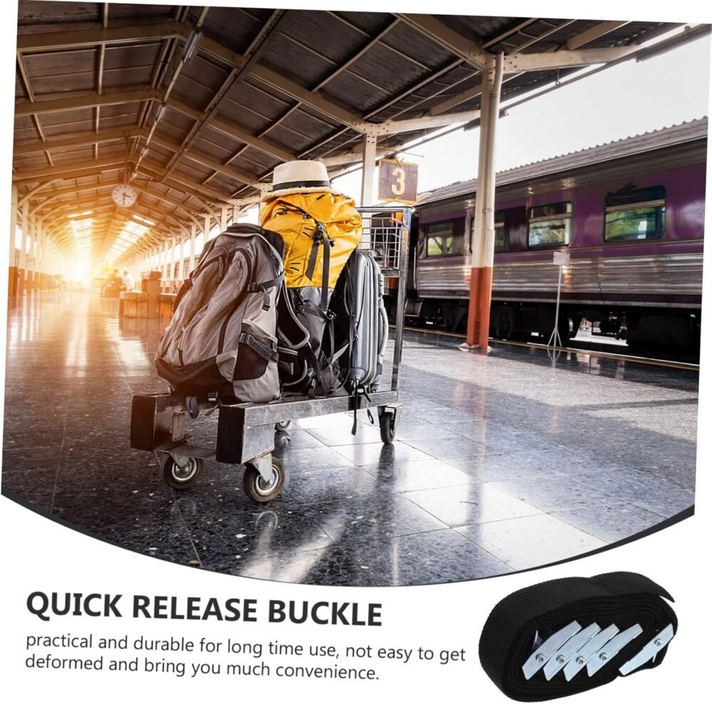 5 Pcs Adjustable Retractable Ratchet Tie Down Straps with Buckle Heavy Duty Small Straps for Securing Cargo Luggage and Equipment Versatile and Ratchet Straps - Image 2