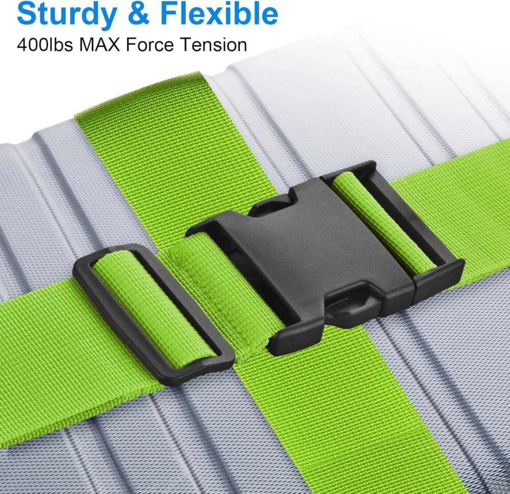 4 Pack Luggage Straps for Suitcases  Approved, Travel Belt, Suitcase Strap, by  (Green) - Image 2
