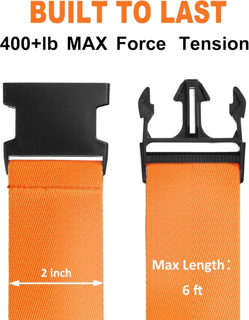 Luggage Straps for Suitcases  Approved Travel Belt 4 Pack by (Orange) - Image 2