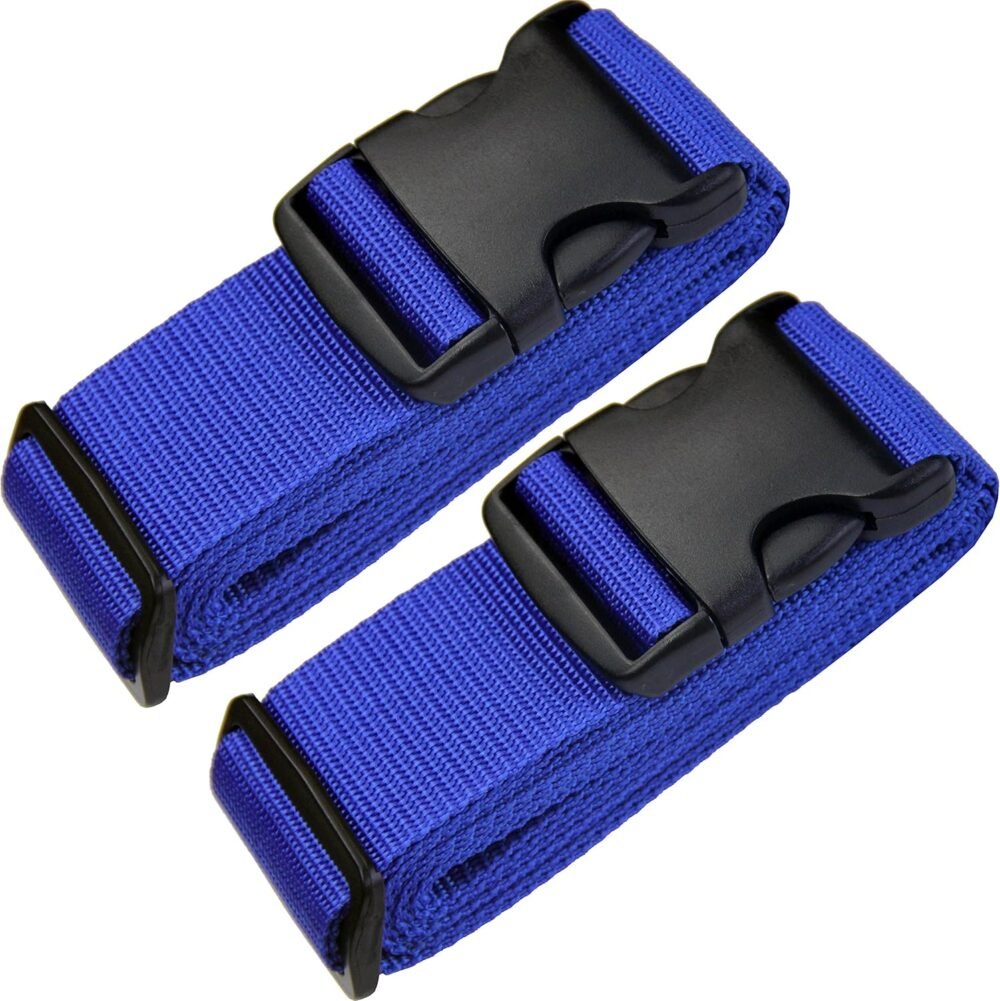 Ultra Long Heavy Duty Luggage Straps for Suitcases/Uprights/Duffels/Bags, 79" Adjustable Travel Packing Belts for Cargo Safety, Sturdy Baggage Strap Belts Multi-Pack